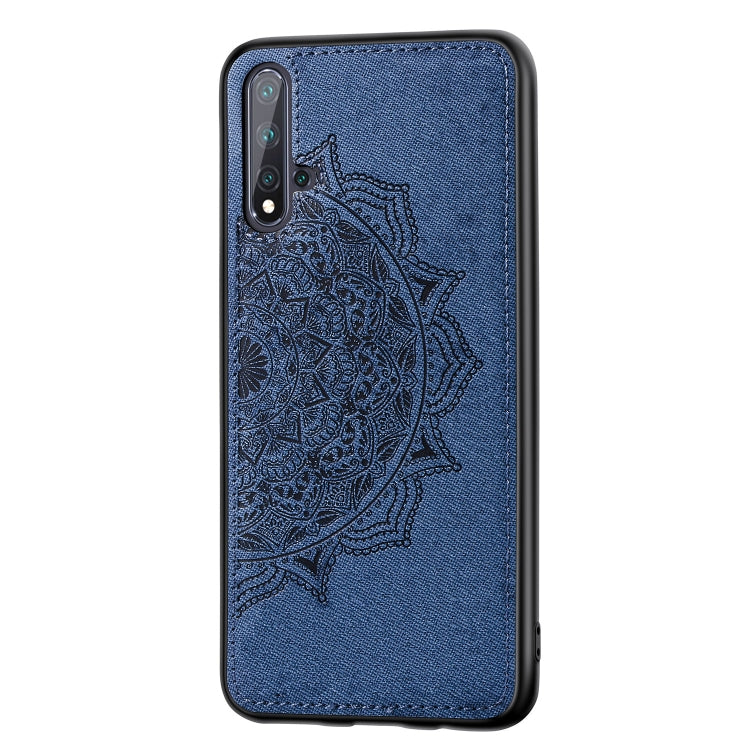 Embossed Mandala pattern PC + TPU + Fabric Phone Case for Huawei Nova5 & Nova 5 Pro ,with Lanyard & Magnetic