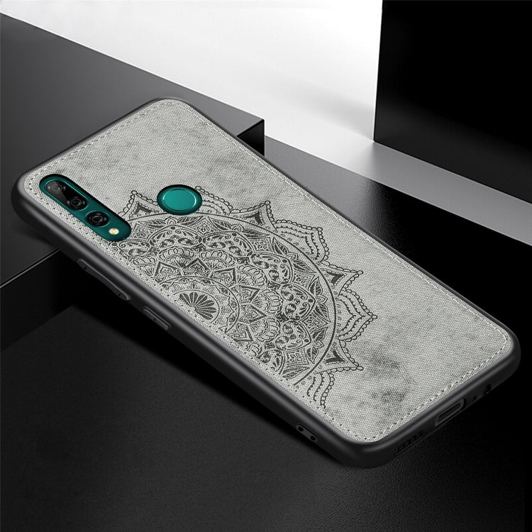 Embossed Mandala pattern PC + TPU + Fabric Phone Case for Huawei Y9 Prime (2019) / P Smart Z,with Lanyard & Magnetic