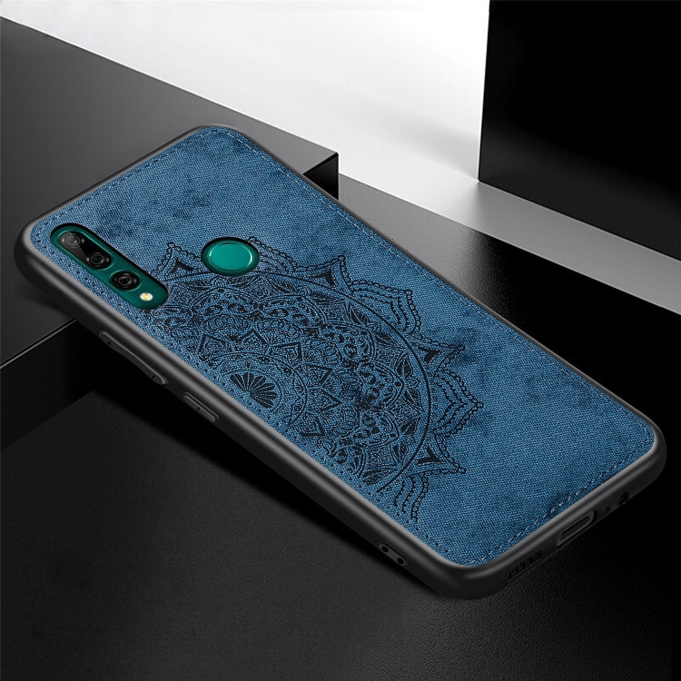 Embossed Mandala pattern PC + TPU + Fabric Phone Case for Huawei Y9 Prime (2019) / P Smart Z,with Lanyard & Magnetic