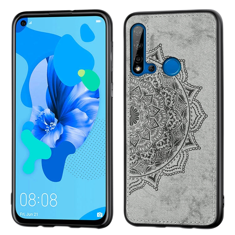 Embossed Mandala pattern PC + TPU + Fabric Phone Case for Huawei P20 Lite (2019) / Nova 5i,with Lanyard & Magnetic
