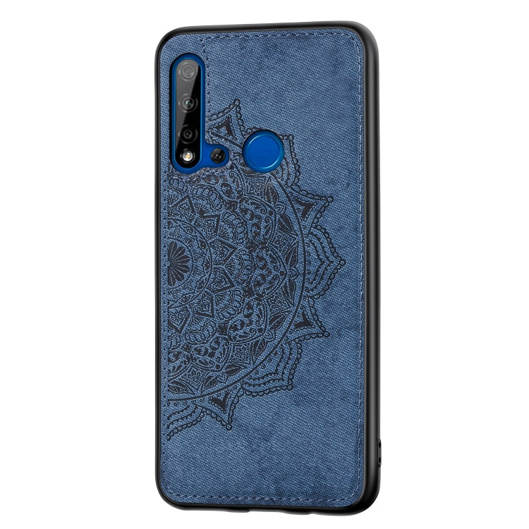 Embossed Mandala pattern PC + TPU + Fabric Phone Case for Huawei P20 Lite (2019) / Nova 5i,with Lanyard & Magnetic