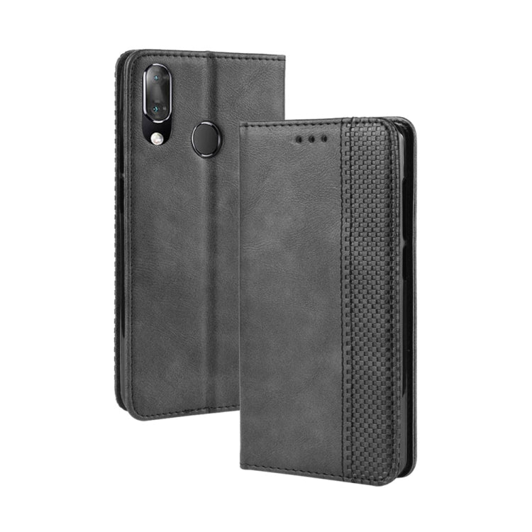 Magnetic Buckle Retro Crazy Horse Texture Horizontal Flip Leather Case for Vodafone Smart X9 , with Holder & Card Slots & Photo Frame