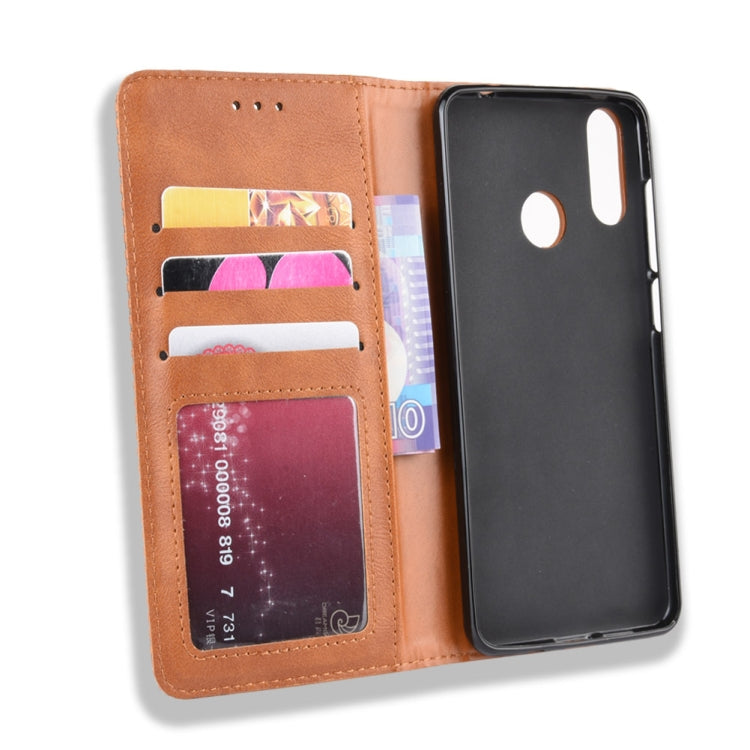 Magnetic Buckle Retro Crazy Horse Texture Horizontal Flip Leather Case for Vodafone Smart X9 , with Holder & Card Slots & Photo Frame