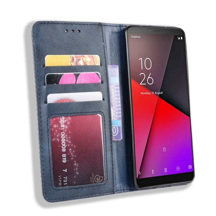Magnetic Buckle Retro Crazy Horse Texture Horizontal Flip Leather Case for Vodafone Smart X9 , with Holder & Card Slots & Photo Frame
