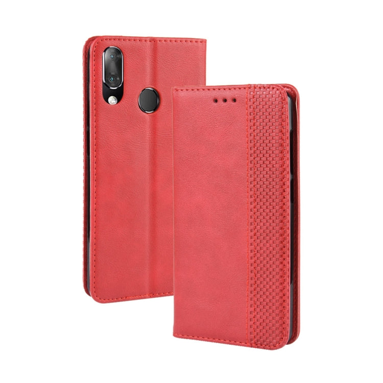 Magnetic Buckle Retro Crazy Horse Texture Horizontal Flip Leather Case for Vodafone Smart X9 , with Holder & Card Slots & Photo Frame