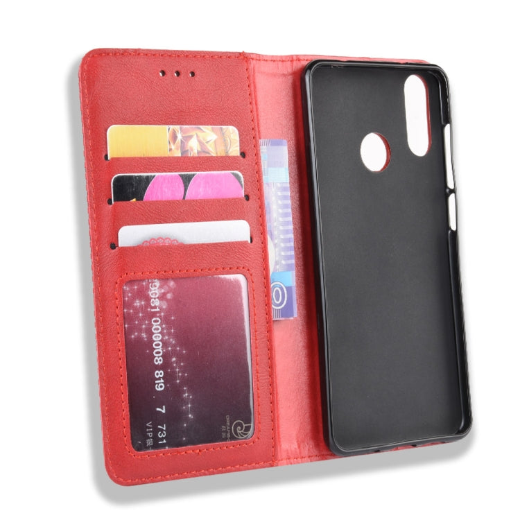 Magnetic Buckle Retro Crazy Horse Texture Horizontal Flip Leather Case for Vodafone Smart X9 , with Holder & Card Slots & Photo Frame