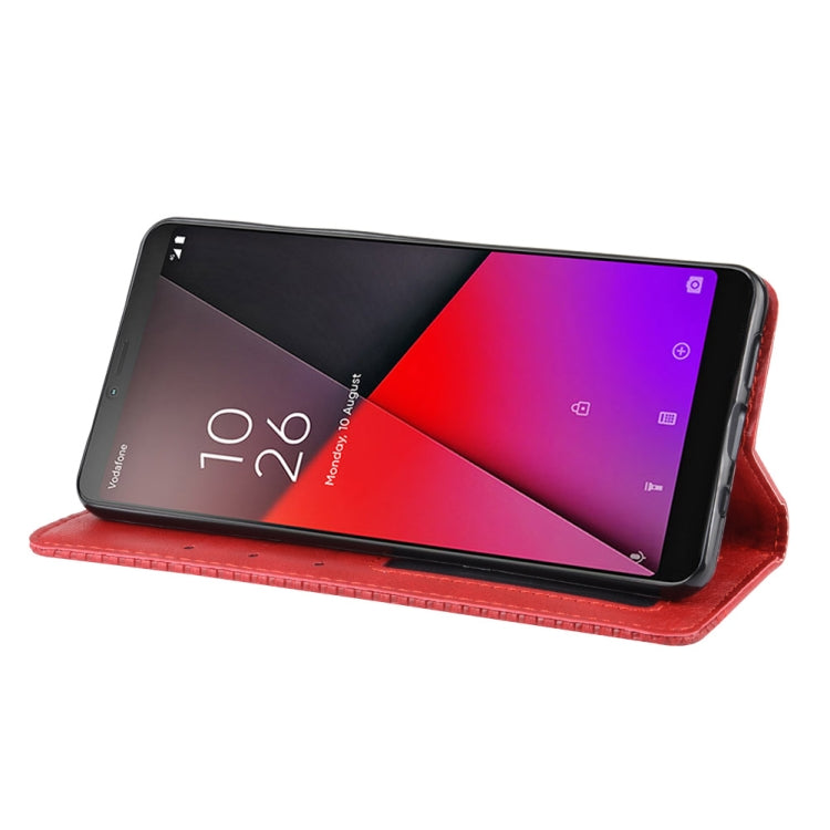 Magnetic Buckle Retro Crazy Horse Texture Horizontal Flip Leather Case for Vodafone Smart X9 , with Holder & Card Slots & Photo Frame