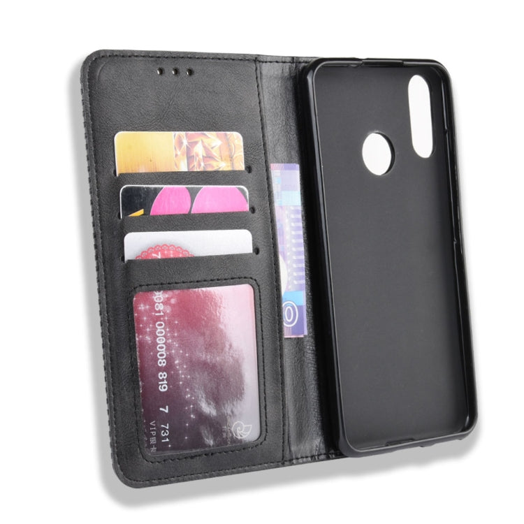 Magnetic Buckle Retro Crazy Horse Texture Horizontal Flip Leather Case for Wiko VIEW 3 LITE , with Holder & Card Slots & Photo Frame