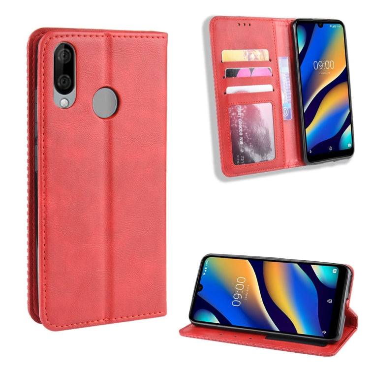 Magnetic Buckle Retro Crazy Horse Texture Horizontal Flip Leather Case for Wiko VIEW 3 LITE , with Holder & Card Slots & Photo Frame