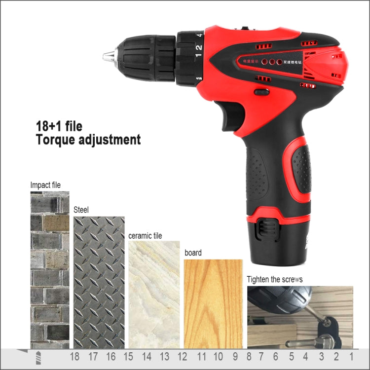 YS-01 12V Mobile Electric Drill Power Tool Screwdriver, Lithium Battery Powered Cordless Mini Drill Hand