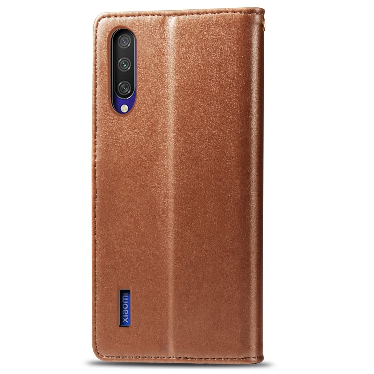 Retro Solid Color Leather Buckle Mobile Phone Protection Leather Case with Lanyard & Photo Frame & Card Slot & Wallet & Bracket Function for Xiaomi Mi CC9e