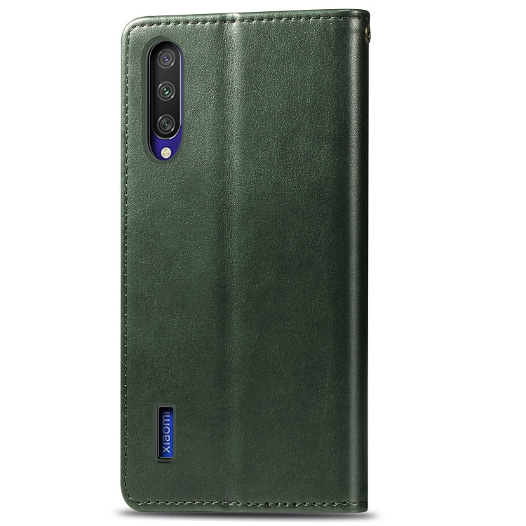 Retro Solid Color Leather Buckle Mobile Phone Protection Leather Case with Lanyard & Photo Frame & Card Slot & Wallet & Bracket Function for Xiaomi Mi CC9e