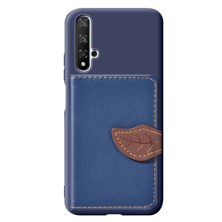 Litchi Pattern Card Bag Wallet Bracket + TPU Phone Case with Card Slot Wallet Bracket Function For Huawei Honor 20
