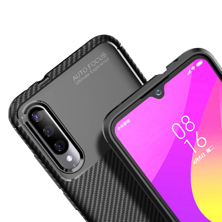 Carbon Fiber Texture Shockproof TPU Case for Xiaomi Mi CC9e Black