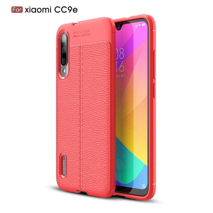 Litchi Texture TPU Shockproof Case for Xiaomi Mi CC9e / Xiaomi A3(Red)