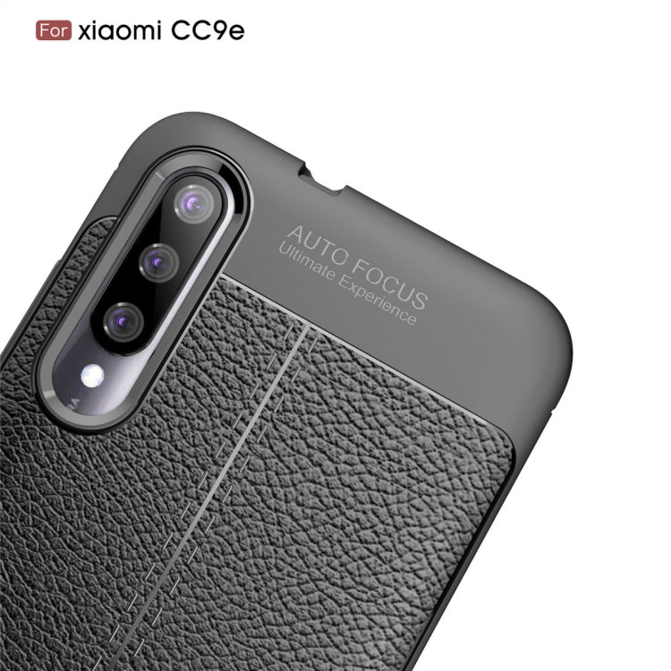 Litchi Texture TPU Shockproof Case for Xiaomi Mi CC9e / Xiaomi A3(Red)