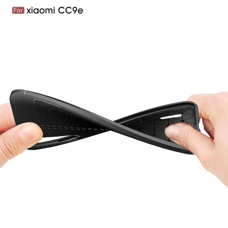 Litchi Texture TPU Shockproof Case for Xiaomi Mi CC9e / Xiaomi A3(Red)