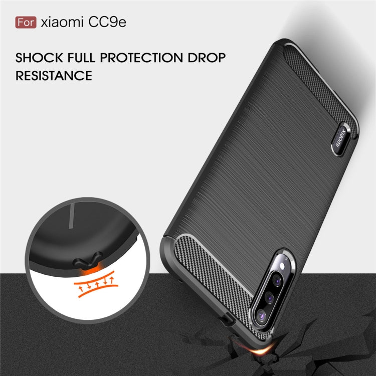 Brushed Texture Carbon Fiber TPU Case for Xiaomi Mi CC9e / Xiaomi A3