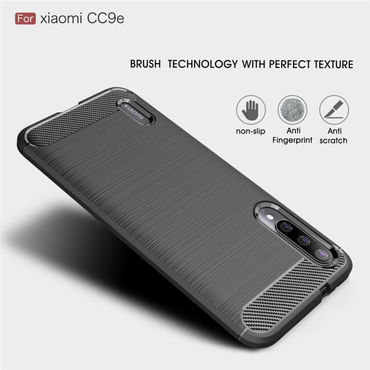 Brushed Texture Carbon Fiber TPU Case for Xiaomi Mi CC9e / Xiaomi A3