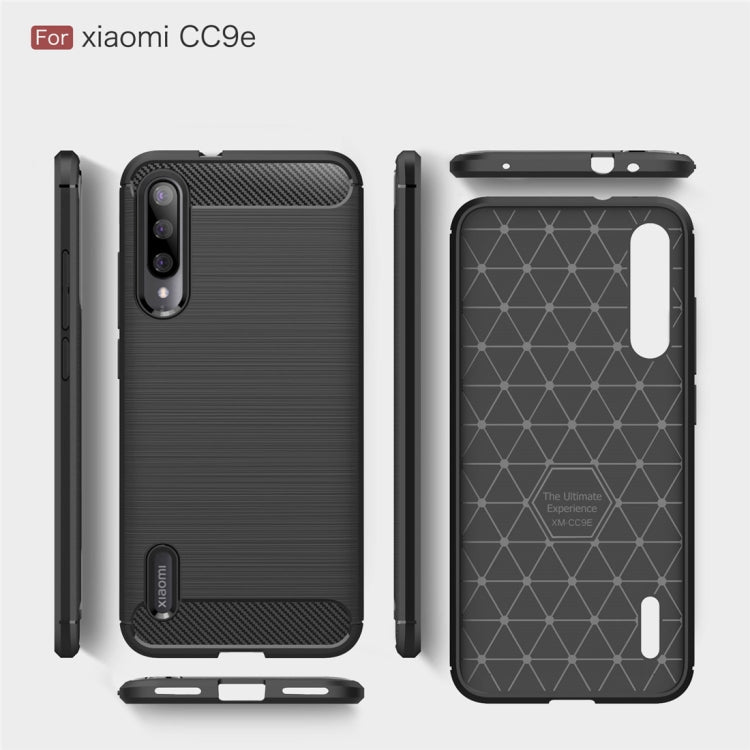 Brushed Texture Carbon Fiber TPU Case for Xiaomi Mi CC9e / Xiaomi A3