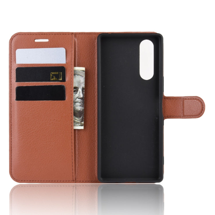 Litchi Texture Horizontal Flip Leather Case for Sony Xperia 2, with Wallet & Holder & Card Slots