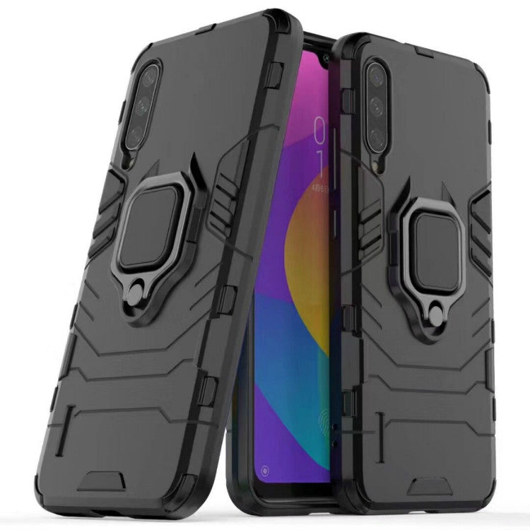 PC + TPU Shockproof Protective Case with Magnetic Ring Holder for Xiaomi Mi CC9 / A3 Lite