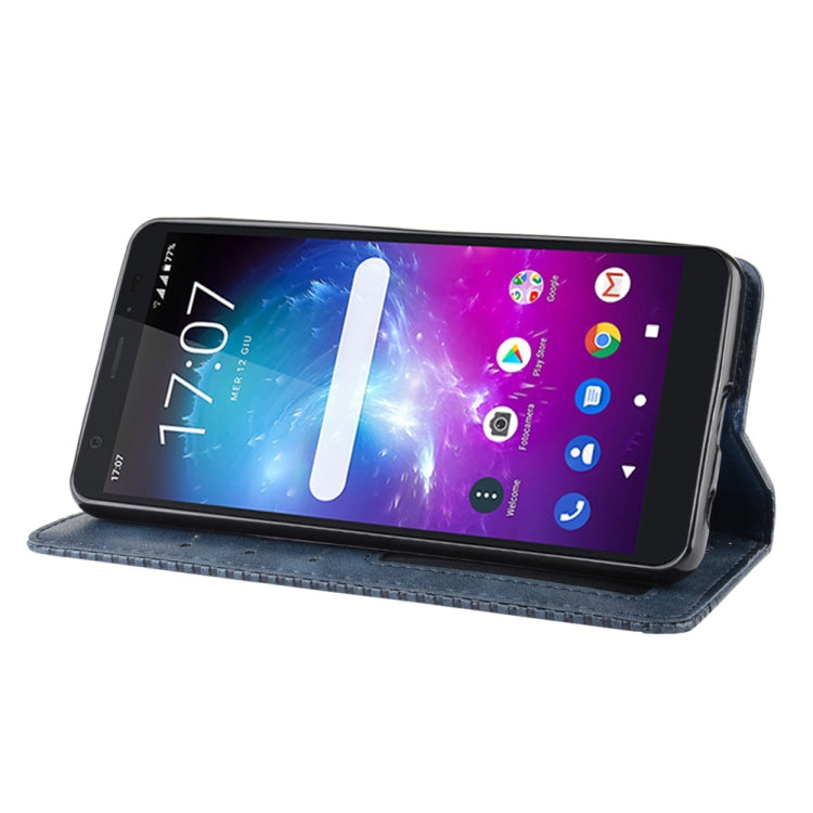 Magnetic Buckle Retro Crazy Horse Texture Horizontal Flip Leather Case for ZTE Blade A5 (2019) , with Holder & Card Slots & Photo Frame