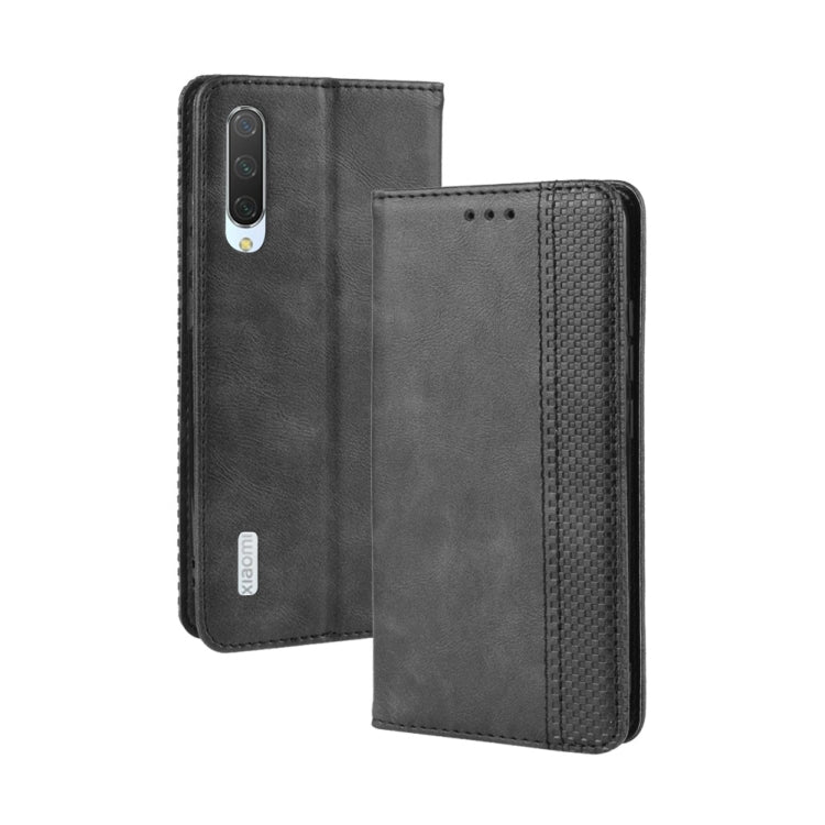 Magnetic Buckle Retro Crazy Horse Texture Horizontal Flip Leather Case for Xiaomi CC9e /A3, with Holder & Card Slots & Photo Frame