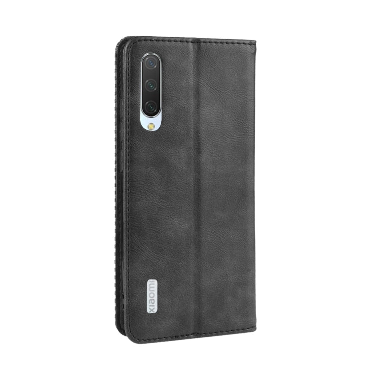Magnetic Buckle Retro Crazy Horse Texture Horizontal Flip Leather Case for Xiaomi CC9e /A3, with Holder & Card Slots & Photo Frame