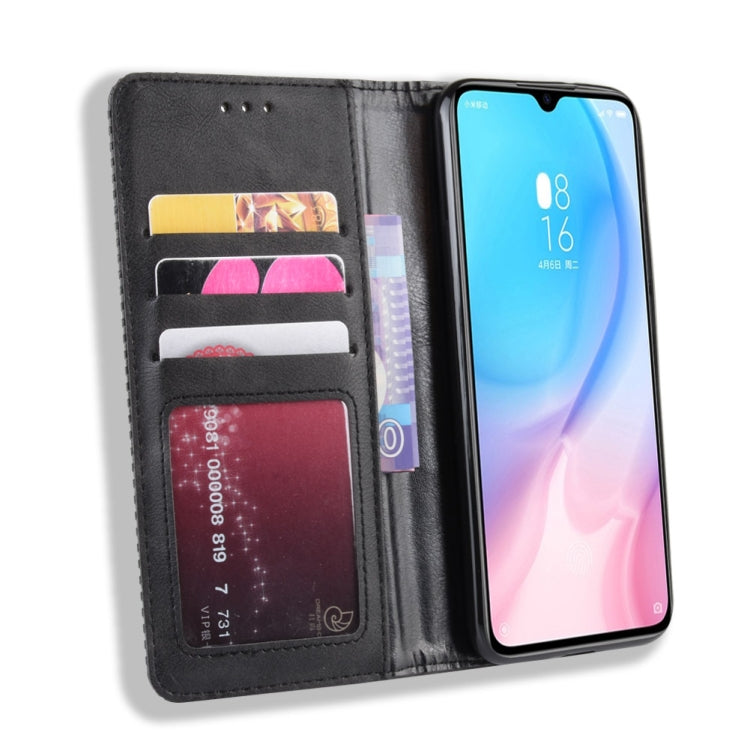 Magnetic Buckle Retro Crazy Horse Texture Horizontal Flip Leather Case for Xiaomi CC9e /A3, with Holder & Card Slots & Photo Frame