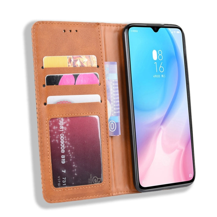 Magnetic Buckle Retro Crazy Horse Texture Horizontal Flip Leather Case for Xiaomi CC9e /A3, with Holder & Card Slots & Photo Frame