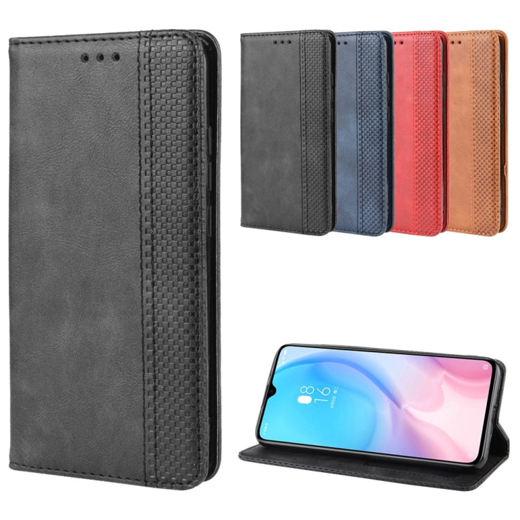 Magnetic Buckle Retro Crazy Horse Texture Horizontal Flip Leather Case for Xiaomi CC9e /A3, with Holder & Card Slots & Photo Frame