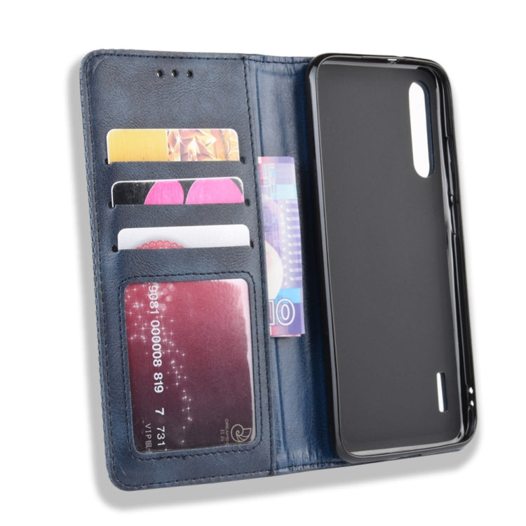 Magnetic Buckle Retro Crazy Horse Texture Horizontal Flip Leather Case for Xiaomi CC9e /A3, with Holder & Card Slots & Photo Frame
