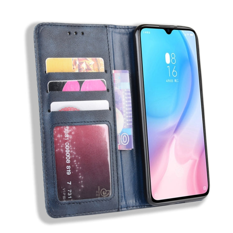 Magnetic Buckle Retro Crazy Horse Texture Horizontal Flip Leather Case for Xiaomi CC9e /A3, with Holder & Card Slots & Photo Frame