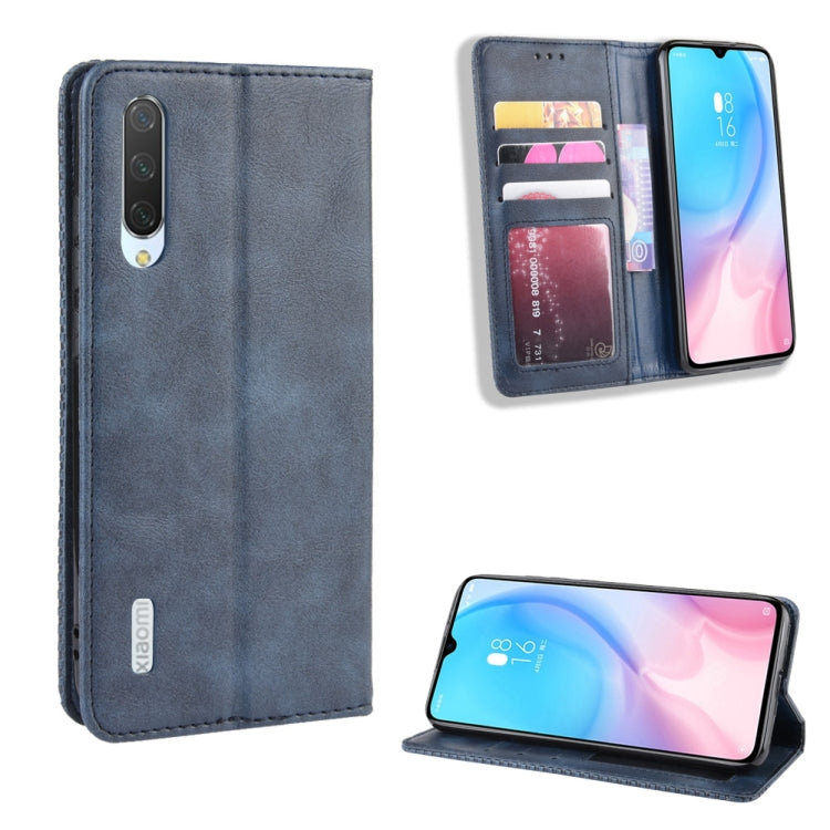 Magnetic Buckle Retro Crazy Horse Texture Horizontal Flip Leather Case for Xiaomi CC9e /A3, with Holder & Card Slots & Photo Frame