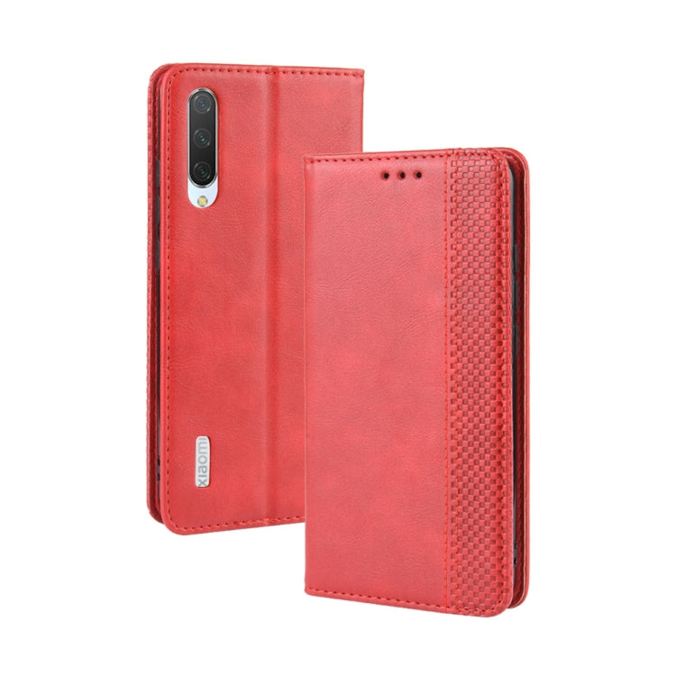 Magnetic Buckle Retro Crazy Horse Texture Horizontal Flip Leather Case for Xiaomi CC9e /A3, with Holder & Card Slots & Photo Frame