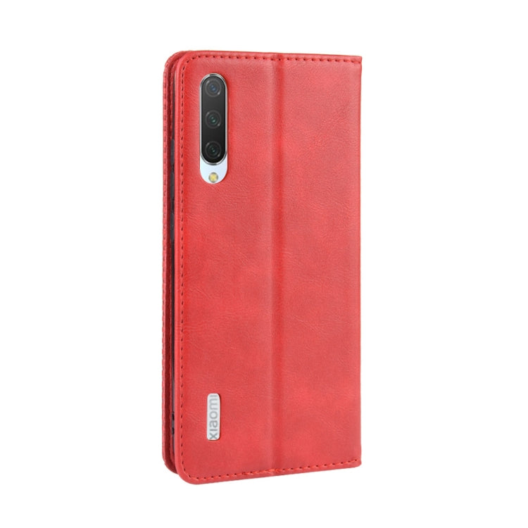 Magnetic Buckle Retro Crazy Horse Texture Horizontal Flip Leather Case for Xiaomi CC9e /A3, with Holder & Card Slots & Photo Frame