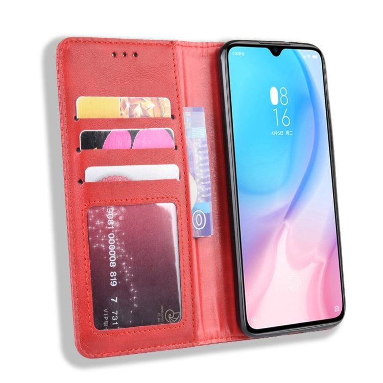 Magnetic Buckle Retro Crazy Horse Texture Horizontal Flip Leather Case for Xiaomi CC9e /A3, with Holder & Card Slots & Photo Frame