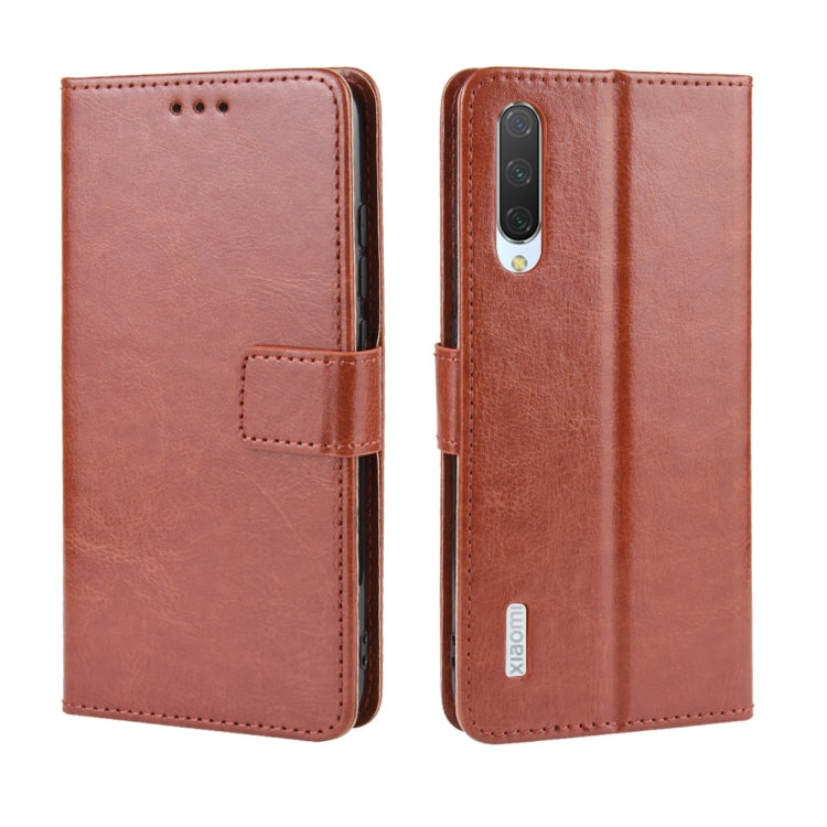 Retro Crazy Horse Texture Horizontal Flip Leather Case for Xiaomi CC9e /A3 , with Holder & Card Slots & Photo Frame