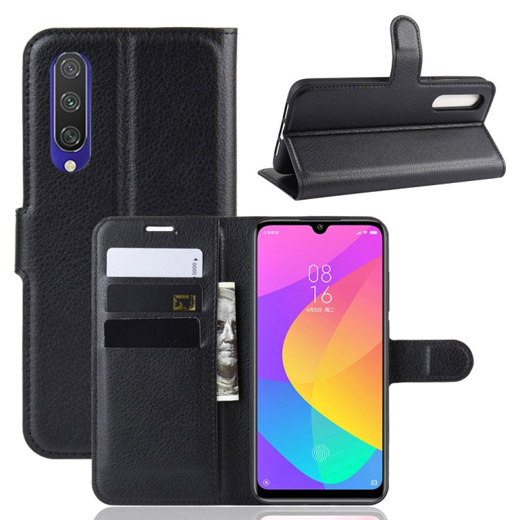 Litchi Texture Horizontal Flip Leather Case for Xiaomi MI CC9e / MI A3, with Wallet & Holder & Card Slots