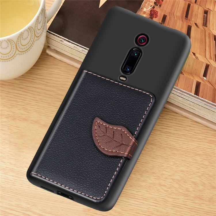 Leaf Buckle Litchi Texture Card Holder PU + TPU Case with Card Slot & Wallet & Holder & Photo Frame for Xiaomi Mi 9T / Mi 9T Pro / Redmi K20 / Redmi K20 Pro