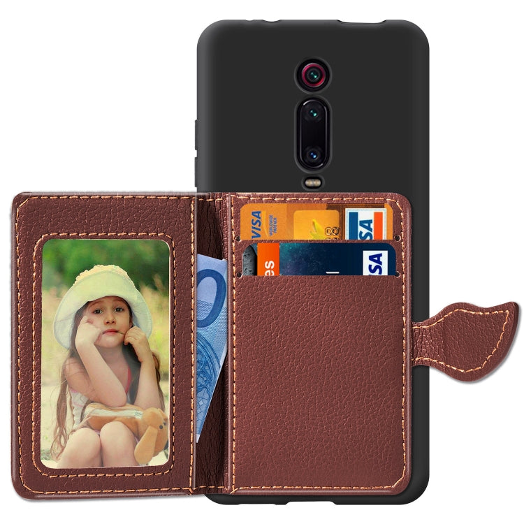 Leaf Buckle Litchi Texture Card Holder PU + TPU Case with Card Slot & Wallet & Holder & Photo Frame for Xiaomi Mi 9T / Mi 9T Pro / Redmi K20 / Redmi K20 Pro