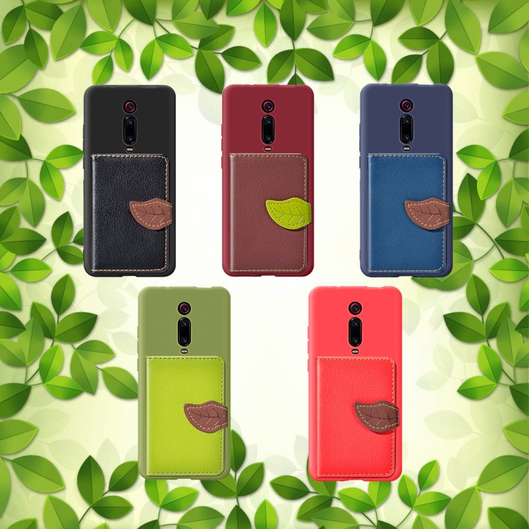 Leaf Buckle Litchi Texture Card Holder PU + TPU Case with Card Slot & Wallet & Holder & Photo Frame for Xiaomi Mi 9T / Mi 9T Pro / Redmi K20 / Redmi K20 Pro