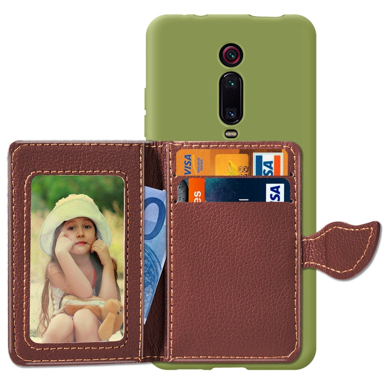 Leaf Buckle Litchi Texture Card Holder PU + TPU Case with Card Slot & Wallet & Holder & Photo Frame for Xiaomi Mi 9T / Mi 9T Pro / Redmi K20 / Redmi K20 Pro