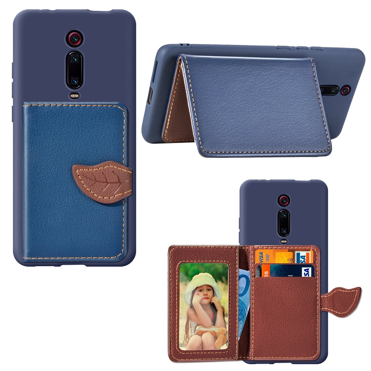 Leaf Buckle Litchi Texture Card Holder PU + TPU Case with Card Slot & Wallet & Holder & Photo Frame for Xiaomi Mi 9T / Mi 9T Pro / Redmi K20 / Redmi K20 Pro