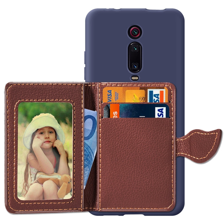 Leaf Buckle Litchi Texture Card Holder PU + TPU Case with Card Slot & Wallet & Holder & Photo Frame for Xiaomi Mi 9T / Mi 9T Pro / Redmi K20 / Redmi K20 Pro