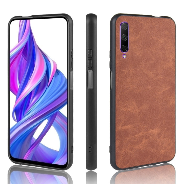 Shockproof Sheep Skin PC + PU + TPU Case For Huawei Honor 9X / Honor 9X Pro(Brown)