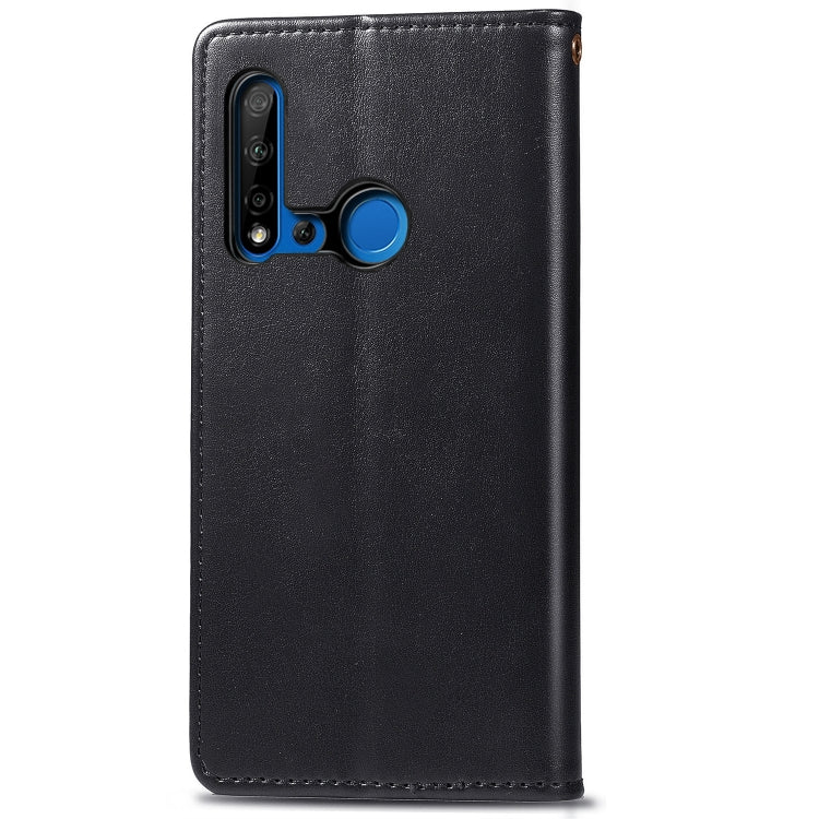 Retro Solid Color Leather Buckle Mobile Phone Protection Leather Case with Lanyard & Photo Frame & Card Slot & Wallet & Bracket Function for Huawei P20 lite 2019 / Nova 5i