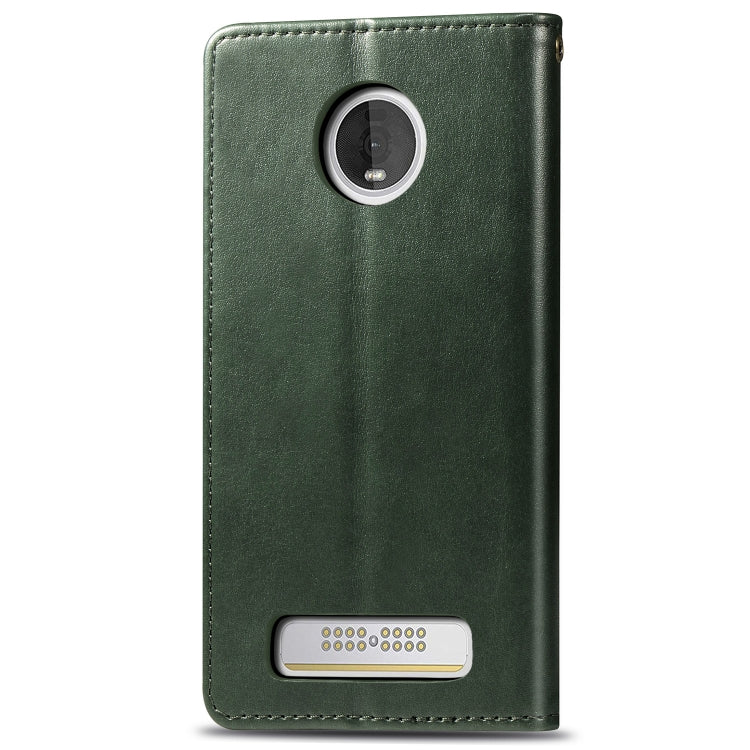 Retro Solid Color Leather Buckle Mobile Phone Protection Leather Case with Lanyard & Photo Frame & Card Slot & Wallet & Bracket Function for MOTO Z4