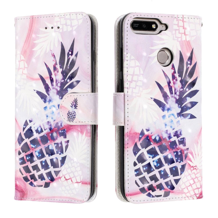 3D Visual Painting Left And Right Open Leather Case for Huawei Enjoy 8e / 7A / 7A Pro / Y6 Prime 2018 , With Bracket & Card Slot & Wallet & Bracelet